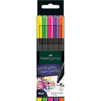 Cienkopisy GRIP 5 kolorw neonowych 151603 FABER-CASTELL