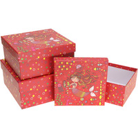 Zestaw pudełek ozdobnych PUD-2100D-KW-GL (3szt) ROZETTE