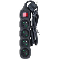 Listwa zasilająca 4gn. 1.5metra czarna z włącznikiem ELK212K ESPERANZA