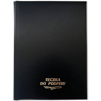 Teczka do podpisu 10k, grzbiet kryty z gąbką czarna 1824-920-023 WARTA